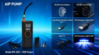 IPE-203 compresseur sans fil portatif rechargeable de pompe à air de Digital pour le gonfleur de pneu de véhicule de vélo de voiture