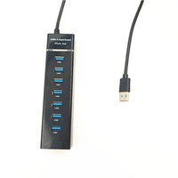 Hub USB 3.0 de Alta Velocidad Bajeal de 1.2m con 7 Puertos, Material ABS, Admite Conexión en Caliente, Indicador LED, Adaptador de Expansión Personalizable