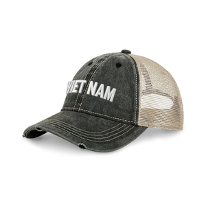 Gorra Trucker de 6 Paneles de Mezclilla de Alta Calidad, Estructurada, con Malla, Visera Curva, Cierre a Presión, Logotipo Bordado, Algodón Lavado, Estilo Desgastado, para Correr - Product Image 5