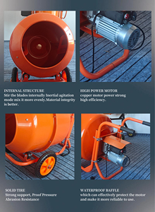 Dễ dàng hoạt động đa đặc điểm kỹ thuật mini tay đẩy điện xi măng bê tông Máy trộn máy - Product Image 6