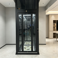 Ascenseur de luxe pour villa, hôtel et maison, contemporain, intelligent, hydraulique, sans engrenages, dimensions personnalisées, cadre en acier haute résistance, CE