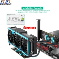 كابل تمديد بطاقة محول PCI-E 16X إلى X16 GPU 2 * MCIO 8i GEN5 PCIe X8 X8 bifurcion ATX 6Pin Power
