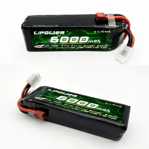 FPV Drone Battery 6000Mah 6S 25C 22.2V Lithium Polymer 4S 6S UAV Bateria para RC Drone Avião Brinquedos