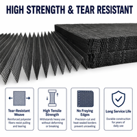 Tissu plissé en maille polyester pour moustiquaire rétractable, filet anti-insectes invisible pour portes, résistant au vent
