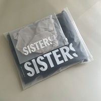 Sac à glissière en plastique EVA transparent givré écologique personnalisé, sac à glissière givré pour vêtements, sweat à capuche, emballage pour t-shirt, pochette à glissière
