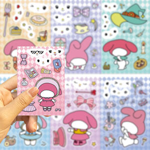 สติกเกอร์ <span class=keywords><strong>MY</strong></span> MEI0DY ชุด 8 ชิ้น ลายการ์ตูนซานริโอ้ น่ารัก แบบ DIY ใช้ซ้ำได้ สำหรับตกแต่งสมุดบันทึก สมุดภาพ เคสมือถือ - Product Image 3