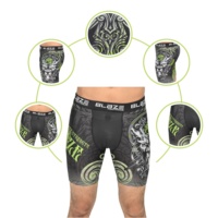Short de compression de sport d'été taille haute personnalisé pour hommes Leggings élastiques de yoga extensibles à longueur de genou pour le cyclisme et la course à pied