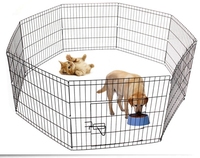 Enclos d'exercice portable pour animaux de compagnie avec couverture, enclos pour chien portable et aéré, enclos en métal durable pour poulets avec articles en stock