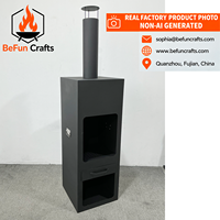 BeFun Crafts – Grande cheminée extérieure en acier Corten pour brûler du bois, foyer de patio avec grille à bois – Fournisseur OEM ODM
