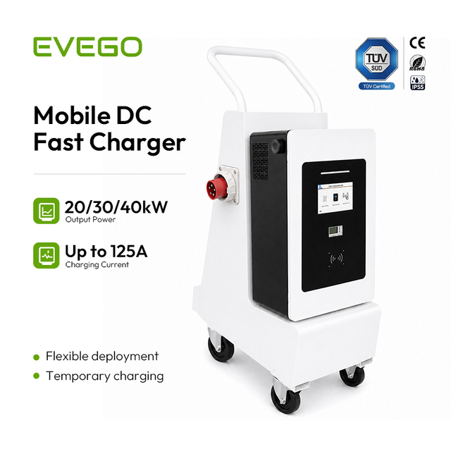 EVEGO Fast Portable CE Certification Electric Vehicle EVSE 30kW EV Charging Station Fast Mobile Chargeing DC EV Charger Station