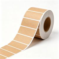 Étiquettes en papier kraft personnalisées Haoxuan, style écologique, autocollants adhésifs, texture naturelle pour les applications d'emballage de produits