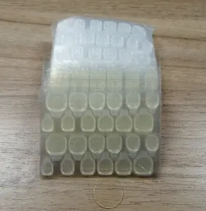 Produttore 24 pezzi gelatina doppio lato adesivo linguette per unghie nastro adesivo adesivi per colla per unghie trasparenti per unghie finte