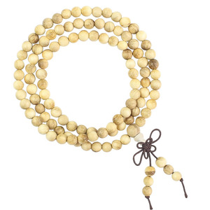 Perles de prière bouddhistes en bois parfumé au lait, 108 perles de 6mm, multi-brins, style chinois, bijoux pour femmes - Product Image 4