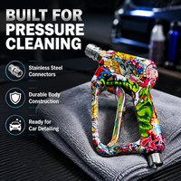 Pistolet de lavage haute pression Graffiti, pistolet de lavage à plusieurs buses, connecteur universel, accessoire de nettoyage de voiture, accessoire de lavage haute pression