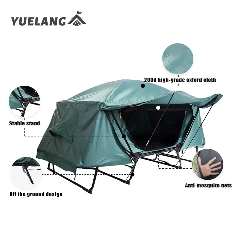 Factory direct sale high quality folding camping bed camp cot tent durable tent cot folding camping bed