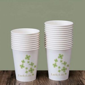 Gobelets en carton jetables à paroi simple, durables et étanches, avec couvercle assorti, imprimés sur mesure pour fêtes et café - Product Image 6