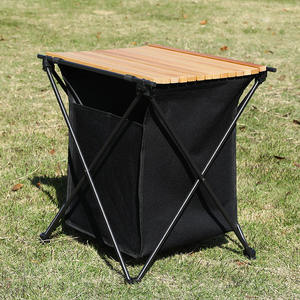 ShineMaster-Armario plegable de aluminio portátil para acampar, mesa con cesta de almacenamiento para senderismo al aire libre - Product Image 5