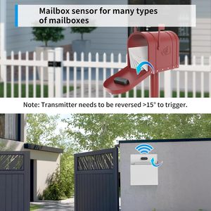 Système d'<span class=keywords><strong>alarme</strong></span> intelligent <span class=keywords><strong>sans</strong></span> <span class=keywords><strong>fil</strong></span> pour boîte aux lettres avec notification en temps réel, rappels lumineux et sonores, portée de 600 pieds - Product Image 2