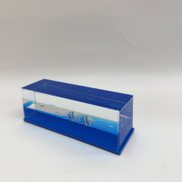 Presse-papiers liquide transparent en acrylique avec figurine flottante miniature, motif Père Noël, marque EAGLE, souvenir d'attraction touristique