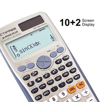 Calculatrice scientifique 991es Plus 417 fonctions, plastique, calendrier, pile bouton, CE RoHS, affichage 10+2 chiffres, haute qualité