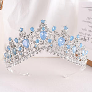Accepter ODM OEM couronnes baroques pour les reines luxe strass accessoires de mariée Couronne diadèmes cristal diadème pièce de tête de mariage - Product Image 1