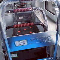 Chariot de manutention de documents de bureau pliable à quatre roues, robuste, bleu, capacité de charge 200 kg, avec roues de 5 pouces – Meilleure vente