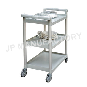 Kleine Gereedschapskar Servicekar <span class=keywords><strong>3</strong></span> Planken Grijze Pp <span class=keywords><strong>Plastic</strong></span> Kantine Restaurant Servicewagen - Product Image 3
