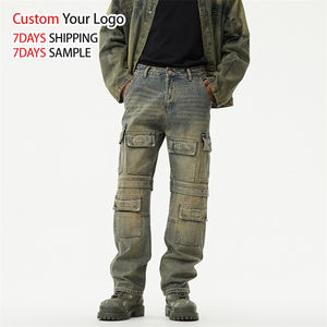 Jeans de Mezclilla Azul Y2K de Alta Calidad para Hombre, Estilo Vintage, Holgados, de Diseñador, para Streetwear - Product Image 2