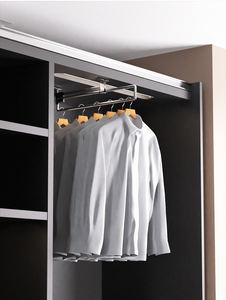 Accesorios de almacenamiento de armario de buena calidad para dormitorio, cocina, colgador cuadrado, montaje superior, Riel de colgador de ropa extraíble - Product Image 6