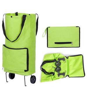 Bolsa de Compras Plegable Reutilizable con Ruedas de Diseño Innovador para Supermercado - Product Image 1