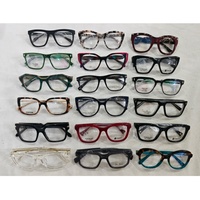 Vente en gros de montures de lunettes en acétate à prix réduit, assortiment de montures de lunettes optiques prêtes à l'emploi, pour hommes et femmes