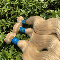 Cheveux bouclés en vrac Guangzhou 613 blonds, mèches de cheveux humains ondulés 613 de 20 pouces, extensions de cheveux humains blonds