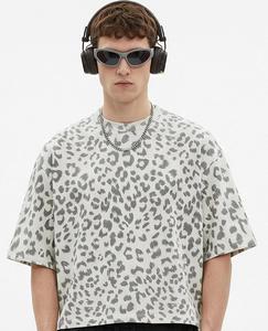 Camiseta de Hombre de Manga Corta, Estilo Urbano, Primavera-Verano, Europeo Americano, Vintage, Corte Regular, Tejido Liso, Informal, Transpirable y Holgada - Product Image 1