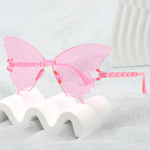 Butterfly <b>Sunglasses</b> Gift for Women Girlfriend Birthday Present Trendy Oversized Translucent <b>Shades</b> - Product Image 1