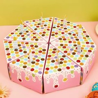 Boîtes cadeaux en papier en forme de gâteau, 8 pièces, pour biscuits, faveurs de baby shower, friandises, anniversaire d'enfant, dessert, emballage