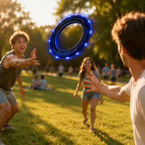 Disco <span class=keywords><strong>Volante</strong></span> da Allenamento Outdoor Leggero e Impermeabile con Illuminazione Automatica a 14 LED Anello <span class=keywords><strong>Volante</strong></span> in Gomma Morbida per Giochi Sportivi in Spiaggia e Giardino - Product Image 6