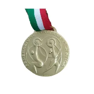 Medali Angkat Berat Logam Campuran Seng Kustom Murah