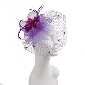 <span class=keywords><strong>Chapeau</strong></span> fascinateur élégant en plumes et fleurs pour <span class=keywords><strong>mariage</strong></span>, fête, thé, Kentucky Derby, bandeau pour femmes, mariée - Product Image 2
