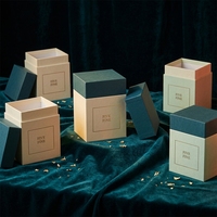 Boîte cadeau de luxe personnalisée en carton rigide pour huiles essentielles, finition mate, matériaux recyclés, couvercle et base en deux parties pour cosmétiques et cils