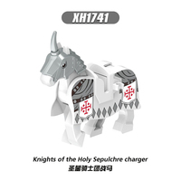 X0317 Soldats Médiévaux Chevaliers Chevaux Briques de Construction Éducatives pour Enfants Mini Figurines Jouet de Montage Juguete