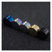 1 Paire de Boucles d'Oreilles Simples Punk Rondes Magnétiques pour Hommes et Femmes en Acier Inoxydable, Sans Perçage, Faux Dilatateurs, Bijoux