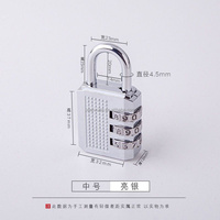 Serrure à combinaison à chiffres pour sac cadenas étanche cadenas à clé extérieur avec manille durcie pour porte de casier de salle de sport scolaire