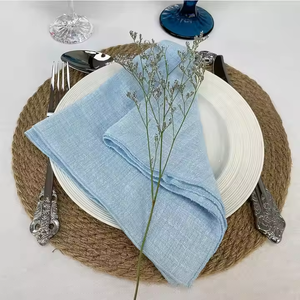 Serviettes en lin élégantes rose orange blanc cousues en coton avec des serviettes en <span class=keywords><strong>tissu</strong></span> <span class=keywords><strong>de</strong></span> style uni en gros avec du papier en coton - Product Image 5