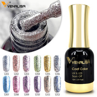 Venalisa 12ml Platinum Gel vernis à ongles Super Shiny Effect Nail Gel Perfect Soak off UV & LED nail colour foil chrome Gel Polish