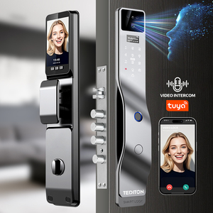 Serrature digitali elettriche automatiche Tediton Tuya con riconoscimento facciale 3D, impronta digitale biometrica e tecnologia AI. - Product Image 1