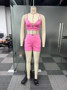 Elegante Conjunto de Tres Piezas para Mujer, Chaleco de Color Sólido, Chaqueta con Cuello Camisero, Pantalones Cortos, Moda - Product Image 4