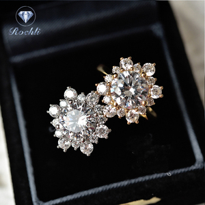 <span class=keywords><strong>Moissanite</strong></span>-Anillo de boda clásico de lujo para mujer, joyería de diamante, joyería de alta calidad - Product Image 4