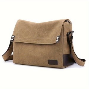 Men Casual <strong>Shoulder</strong> Satchel Crossbody Canvas <strong>Messenger</strong> Bag <strong>With</strong> Adjustable <strong>Strap</strong> - Product Image 1