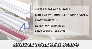 Milieuvriendelijke P880ws Deurvenster & Accessoires Dual Durometer Pvc Afdichting En Strip Voor Bodem Show Glazen Deur - Product Image 6