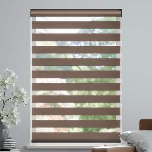 Persianas motorizadas Zebra compatibles con <span class=keywords><strong>Alexa</strong></span> y Google Home, cortinas inteligentes de doble capa con control remoto y batería <span class=keywords><strong>para</strong></span> ventanas - Product Image 2